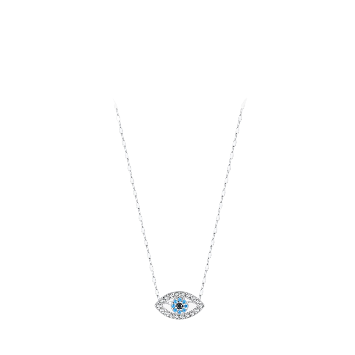 Sterling silver S925 micro-inlaid Eye necklace
